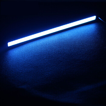 日间行车灯高亮防水大功率通用泪眼灯条黑壳冰蓝色一对长17cm宽15cm