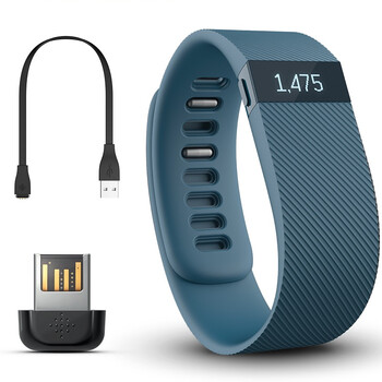 
                                        Fitbit Charge 智能手环  自动睡眠记录 来电显示 运动蓝牙手表计步器 蓝灰色 L                