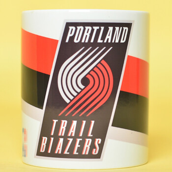 湖人雷霆快船鹈鹕陶瓷球迷生日礼品陶瓷水杯子diy定制 波特兰开拓者