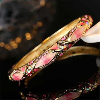 玉河山 景泰蓝樱花镂空手镯 女款 款四