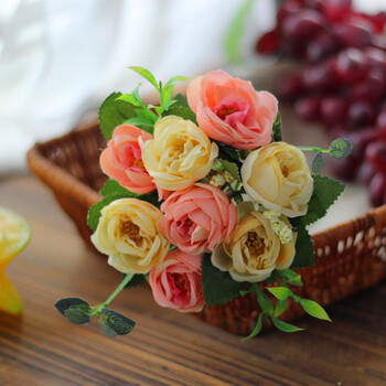 仿真花 欧式 工程人造花 装饰花 拍照摄影道具 粉色