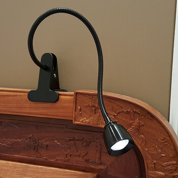 得利来led夹子灯卧室床头灯学生宿舍学习护眼台灯无极调光夹式小台灯