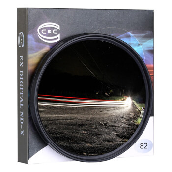 C&C 可调ND2-400减光镜 82mm 中灰密度镜 风光摄影 镀膜玻璃材质 单反滤镜 延长曝光