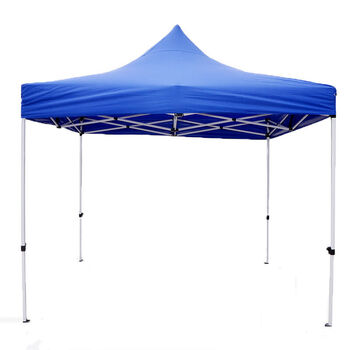 大号户外遮阳伞棚折叠四角伞四方伞雨棚广告伞雨棚摆摊伞 蓝色 3*6m