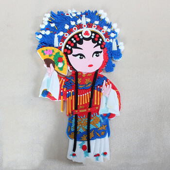 橡塑软磁冰柜贴 京剧脸谱创意磁墙贴 中国风q版冰箱贴 新贵妃醉酒 长