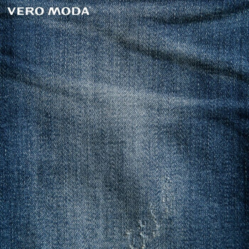 VeroModa含棉高弹显瘦拼接小脚口修身牛仔裤|315132017 162深牛仔蓝 170/72A/L/R