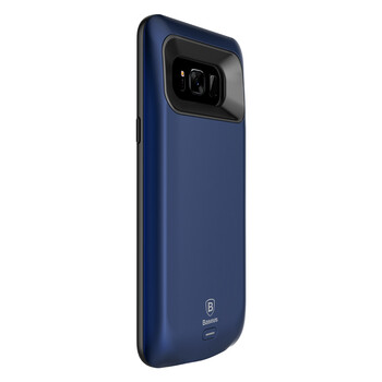 倍思三星S8背夹电池 S8+plus专用充电宝快充移动电源薄手机壳冲 蓝色 S8 plus/5500毫安