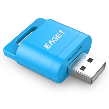 忆捷（EAGET）A50 wifi读卡器 安卓 苹果手机 平板无线扩容盘时尚蓝色