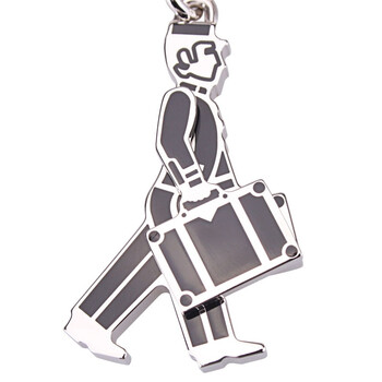 prada 普拉达 男士钢质黑色小人造型钥匙环钥匙扣 2ap422 66a f0002