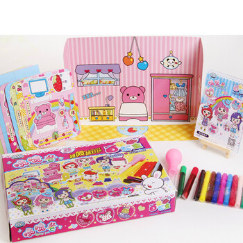 智高kk喷喷笔 1224色儿童水彩笔绘画工具套装玩具 12色3d百变公主创意