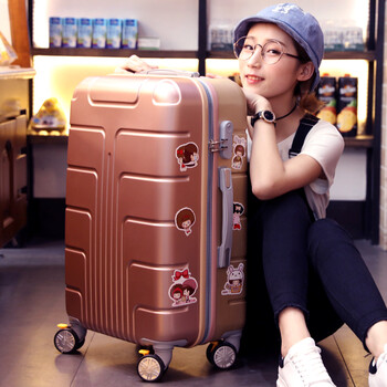 lifepos时尚拉杆箱万向轮行李箱女登机子母箱包旅行箱学生撞色箱子可