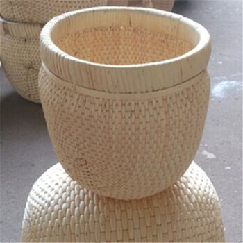 纯手工柳条笆斗米斗芭斗民间工艺柳编家用枊筐枊匾 口径25厘米高20