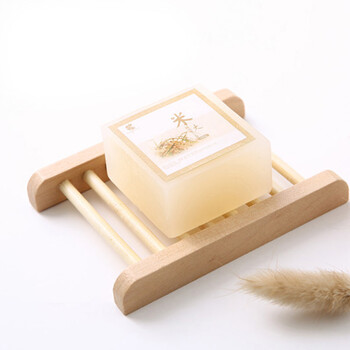 手工皂韩式手工芦荟精油小块方形居家男女通用面部清洁洗脸皂 大米皂