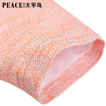 太平鸟女装圆领连衣裙欧美拼接铅笔裙A4FA41104 浅灰色 M