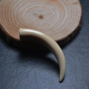 萃尚 猛犸象牙牙尖挂件吊坠 满纹 附证书 a003【图