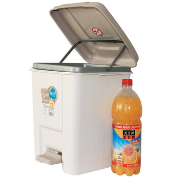 
                                        
                                        茶花 垃圾桶 方型脚踏卫生桶 11L 1503                