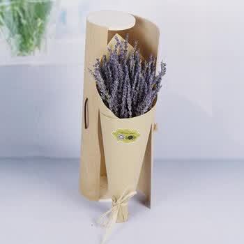 精品长方形小礼盒 天然薰衣草花束礼盒 薰衣草(树皮筒款)
