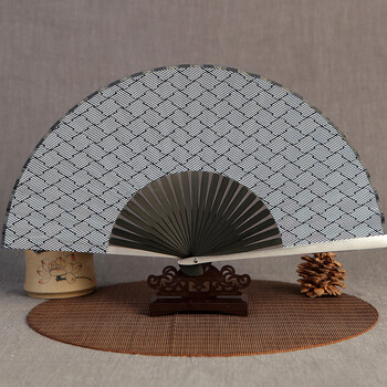 户外纯色炫酷铝合金扇子功夫折扇礼品工艺折扇舞扇男女扇 几何图形十d