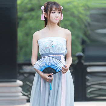 传统汉素刺绣一片式抹胸 汉服打底配饰 仅抹胸 均码