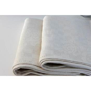 亚麻加厚枕席枕巾精纺高织纱柔软细腻透气抽纱花边 亚麻原色