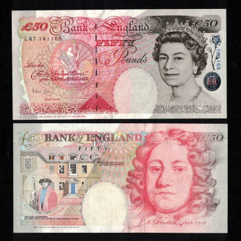 钱币已退出流通50英镑1994年老版纸币O .