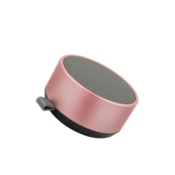 nby20迷你无线小钢炮蓝牙低音炮户外便携插卡手机车载音箱音响 玫瑰金