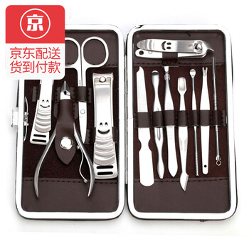 
                                        
                                        【12件套】菲享美甲修甲套装指甲剪工具刀具指甲钳修甲刀工具 修甲套装12件套                