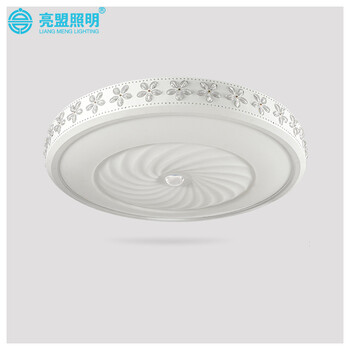 亮盟照明 吸顶灯LED卧室吸顶灯客厅灯简约现代简约圆形灯具遥控灯饰8612 无极调光24瓦 42cm带遥控