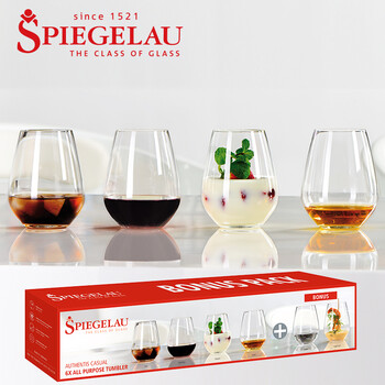 
                                        Spiegelau诗杯客乐休闲生活家水杯威士忌杯果汁杯 德国进口平底红葡萄酒杯 6个红葡萄酒杯彩盒套装                