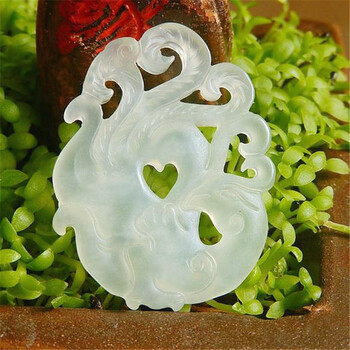 楹宝斋 玉石玉佩女款岫玉孔雀玉吊坠挂坠配饰吊坠玉饰品