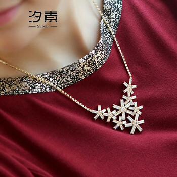 汐素2014秋装新款女装 韩版OL修身显瘦雪纺钉珠打底衫 深红色 XL