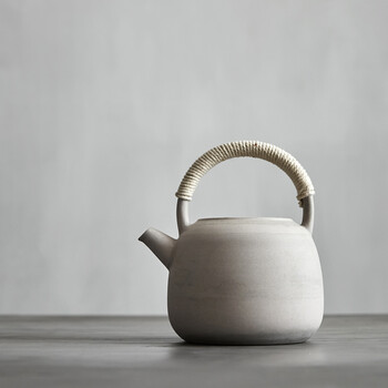 林泉山房 陶壶 烧水壶煮茶壶 耐火手工茶具白陶泥茶壶电陶炉可用pie