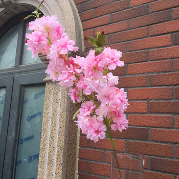 仿真樱花枝婚庆假花塑料花客厅影楼墙壁拱门吊顶空调管道装饰遮挡