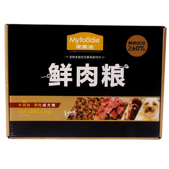 麦富迪 鲜肉粮 狗粮 天然粮 宠物食品全犬通用500g 成犬(牛肉味)