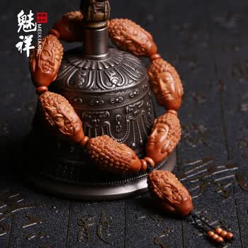魅详橄榄核手串一念之差一念之间苏工名家苏勇核雕橄榄胡佛珠手链文玩