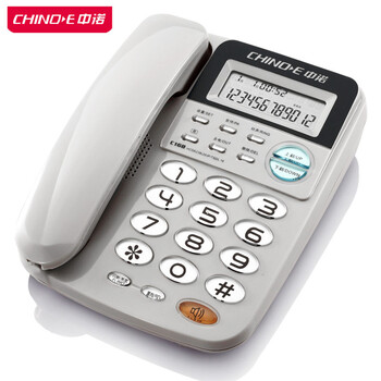 
                                                            中诺（CHINO-E）C168 来电显示 电话机 免电池 时尚创意 办公家用 座机 灰白色                