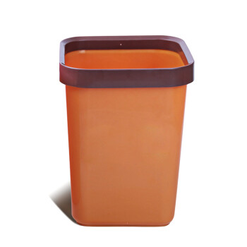 百家好世 厨房垃圾桶客厅卫生间厕所创意塑料卫生桶大号1只装 咖啡色