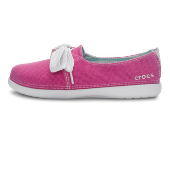 crocs卡骆驰女鞋女士休闲鞋墨尔本2.0帆布系带鞋/11976 桃红-68m w7
