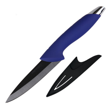 美瓷（MYCERA）4寸黑陶瓷刀具 切水果刀削皮 瓜果刀 辅食刀（蓝色）N4S-B