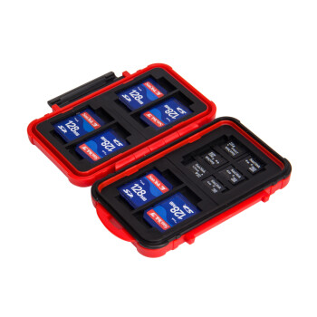 锐玛(EIRMAI)CB-101单反相机存储卡盒SDCFMSDTF卡盒收纳盒红色
