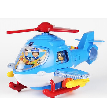 林达 耐摔儿童玩具车宝宝飞机直升机玩具惯性模型男孩音乐故事灯光