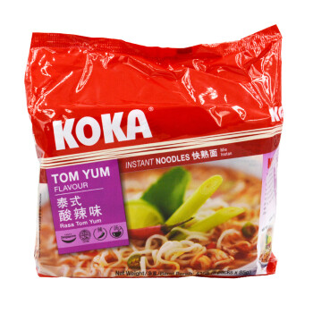 KOKA 可口方便面 泰式酸辣味快熟泡面 85g*5 新加坡进口