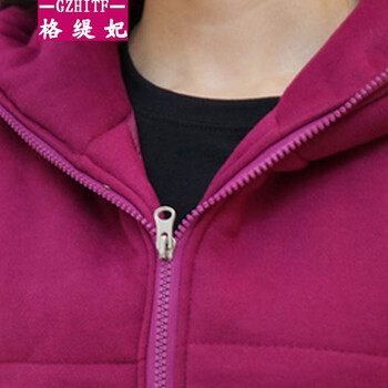 格缇妃  2015秋款韩版时尚休闲马甲连帽背心马甲短外套9823 紫色 L