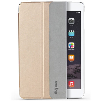 TAKE FANS iPad mini1/2/3保护套 真我系列保护套 三折休眠皮套 苹果iPad mini 保护壳/皮套 金色