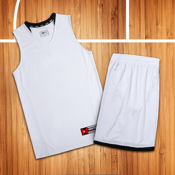 酷派丝面料系列 篮球队服定制训练无袖球衣篮球服套装男 白色 l 160