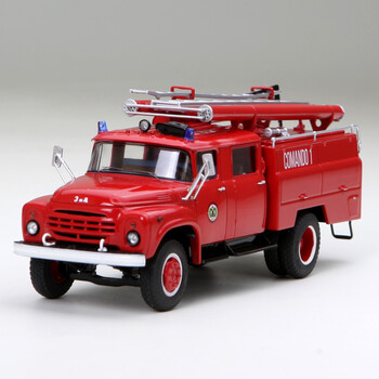 模型ssm 1:43 苏联 coman001 消防车 汽车模型 红色