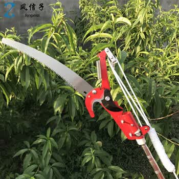 园艺工具 元井 元井5米7米不锈钢伸缩高枝剪高空锯树枝修枝剪锯香椿摘