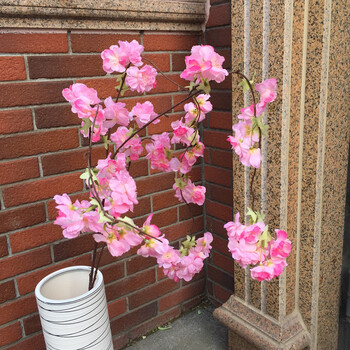 仿真樱花枝婚庆假花塑料花客厅影楼墙壁拱门吊顶空调管道装饰遮挡