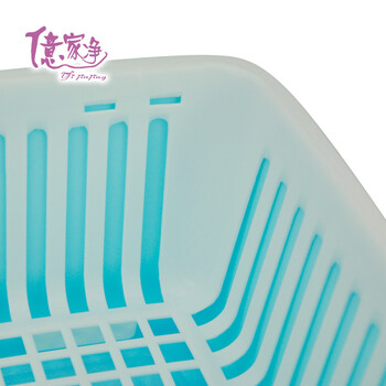 象顺 带盖欧式沥水碗架 沥水碗篮餐具收纳盒 沥水碗篮+盖子+浅蓝色