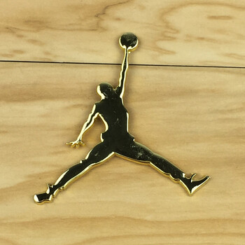 9 jordan乔丹aj标志3d立体金属飞人汽车贴纸装饰用品车贴 金色